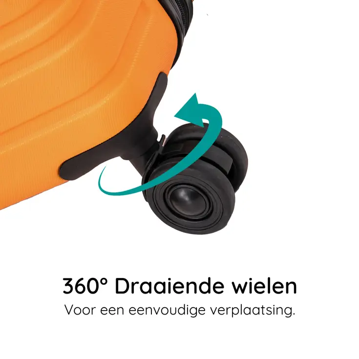 Reiskoffer L ABS 95L met TSA-slot en 360° wielen