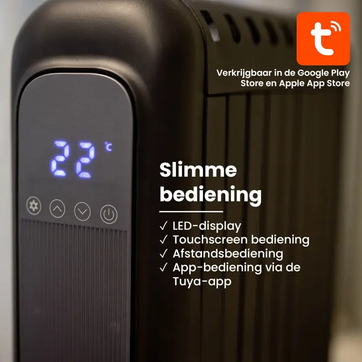 Elektrische Convectorkachel met App