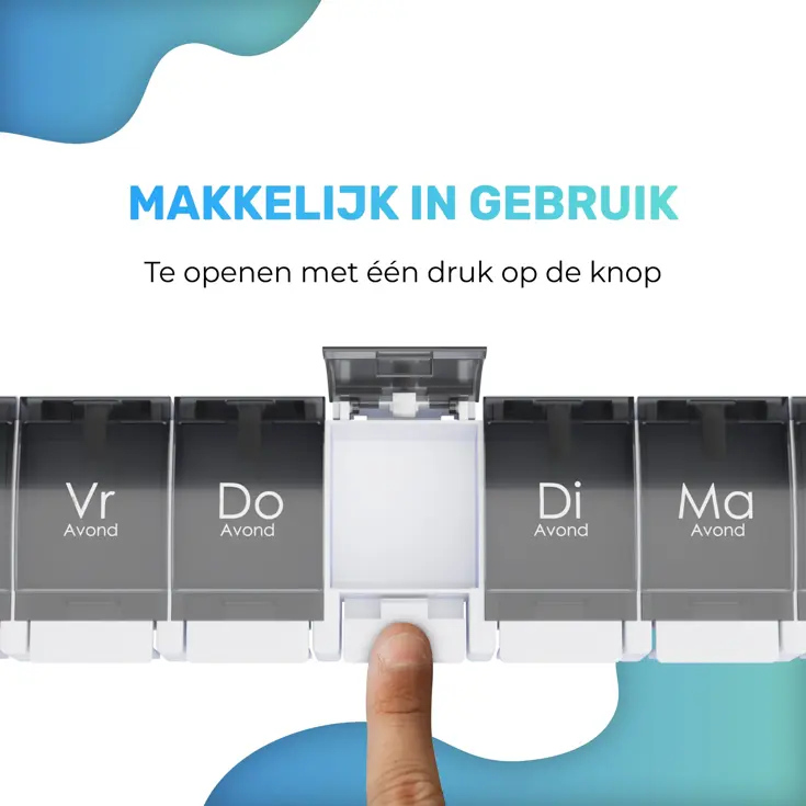 Pillendoos 7 Dagen – 2 Grote Vakken
