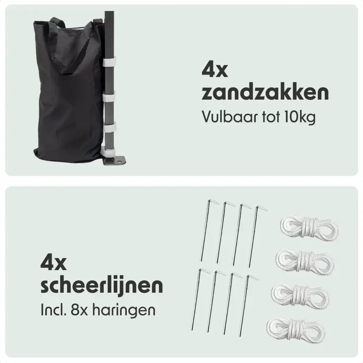 Partytent met Zijwanden – 3x3 m – Beige