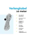 Verlengsnoer 10 m met randaarde voor binnen