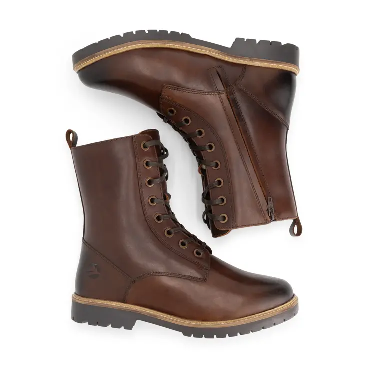 Trysil Dames - Veterboots met rits - Wol gevoerd