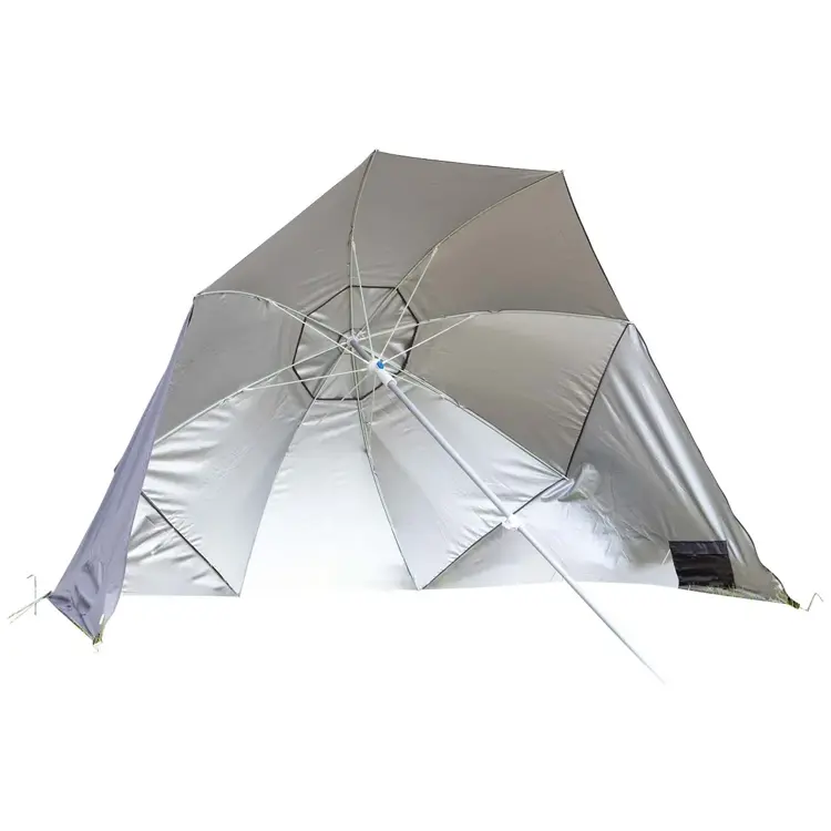 Strandparasol Met zijwanden Grijs