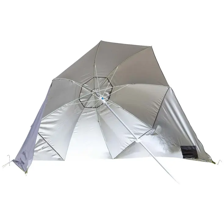 Strandparasol Met zijwanden Grijs