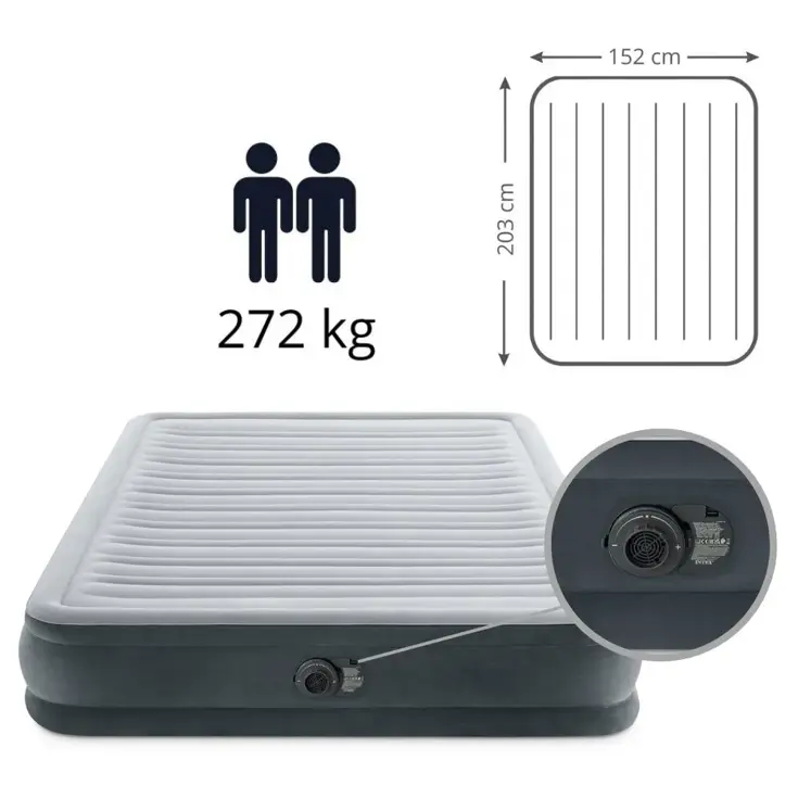 Luchtbed - Intex - 2P - 152x203 + Pomp