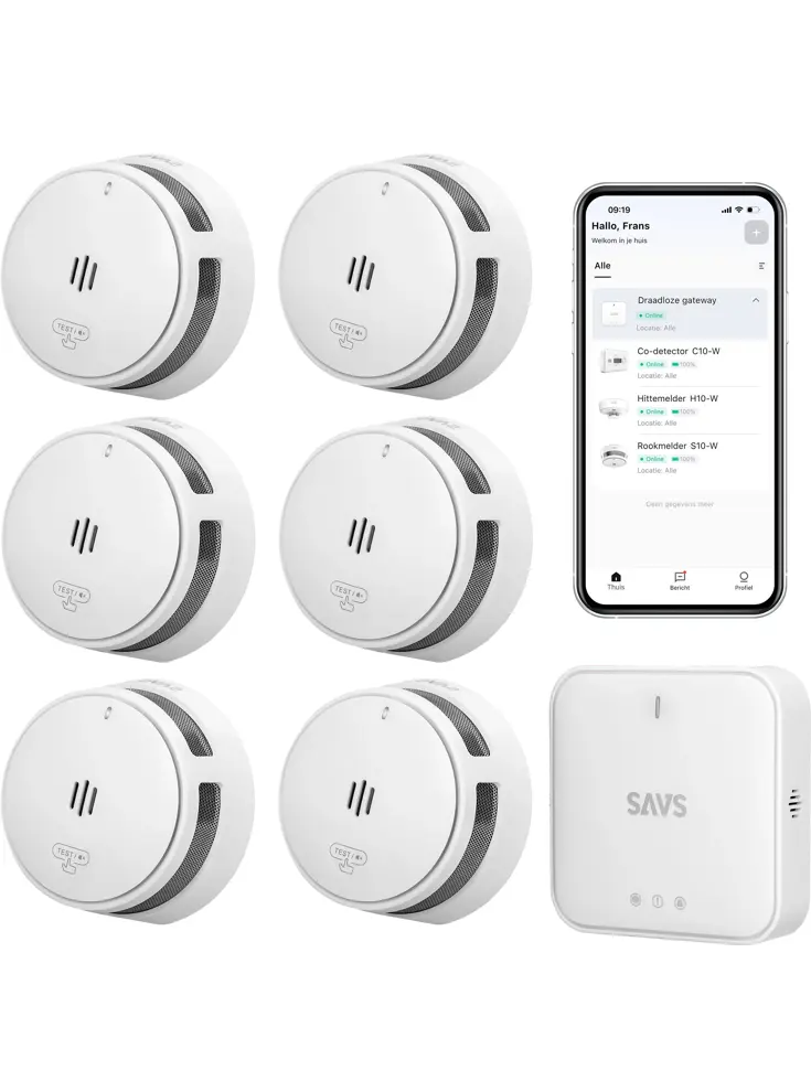 LinkSmart bundel 6 Rookmelders, 1 Gateway