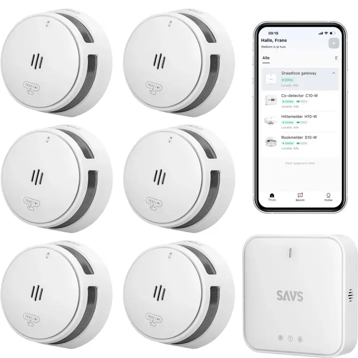 LinkSmart bundel 6 Rookmelders, 1 Gateway