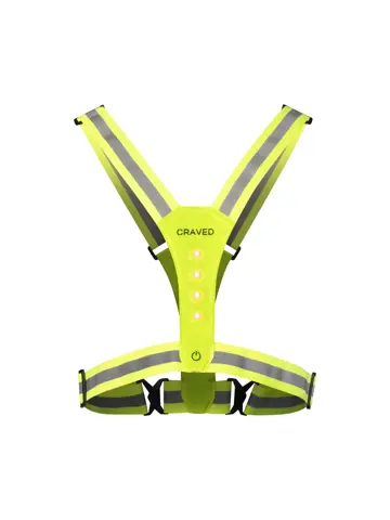 Craved Hardloopvest LED - Oplaadbaar - Geel