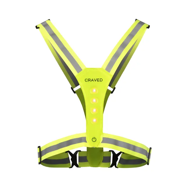 Craved Hardloopvest LED - Oplaadbaar - Geel