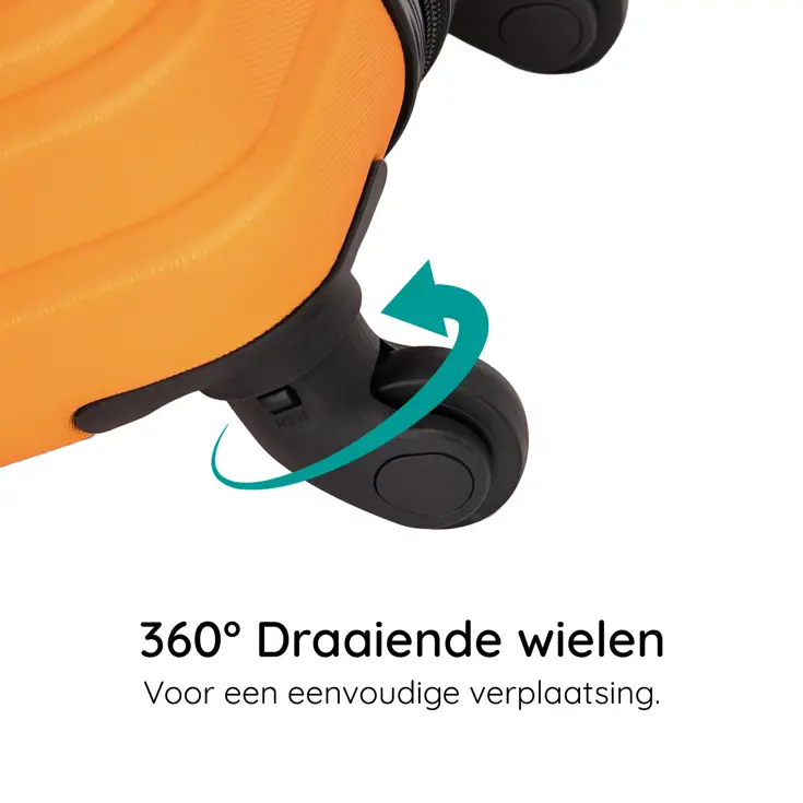Kofferset S ABS 39L met TSA-slot en 360° wielen