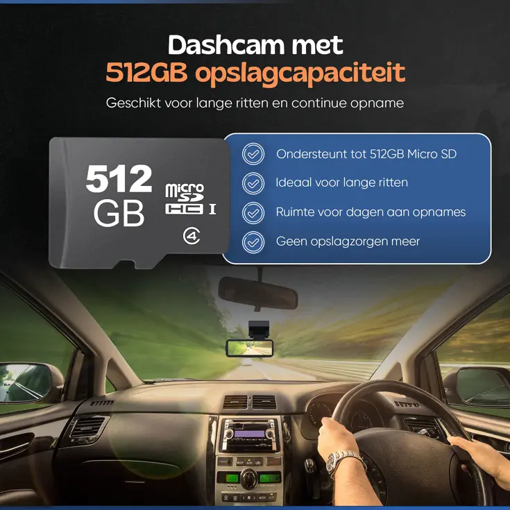 2CH Dashcam - WiFi GPS 4K 64GB - X30 Pro Dashcam