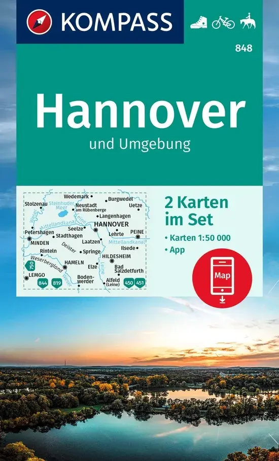 Wandelkaart WK848 Hannover und Umgebung