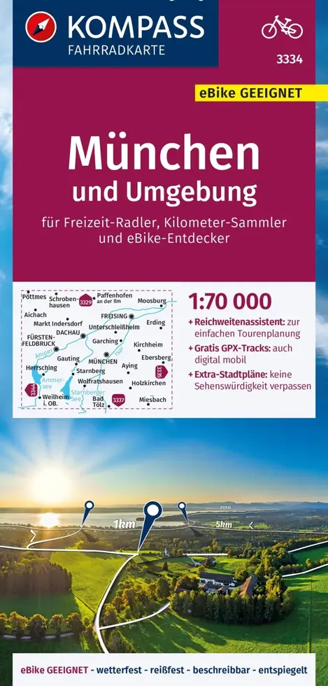 Fietskaart FK 3334 München und Umgebung