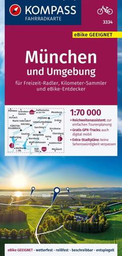 Fietskaart FK 3334 München und Umgebung