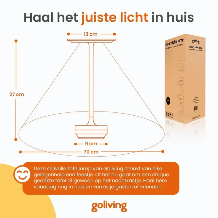 Horizon Tafellamp Oplaadbaar - 27cm - LED