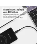 Gevlochten USB-C naar USB-C kabel