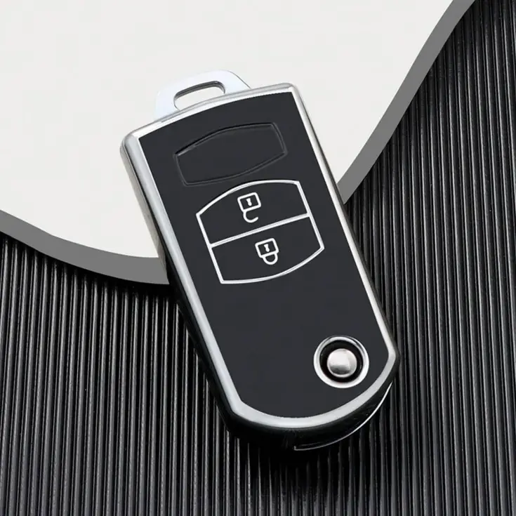 TPU Sleutelhoesje voor Mazda zwart C2