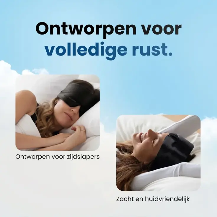 Zijden Slaapmasker - Zwart