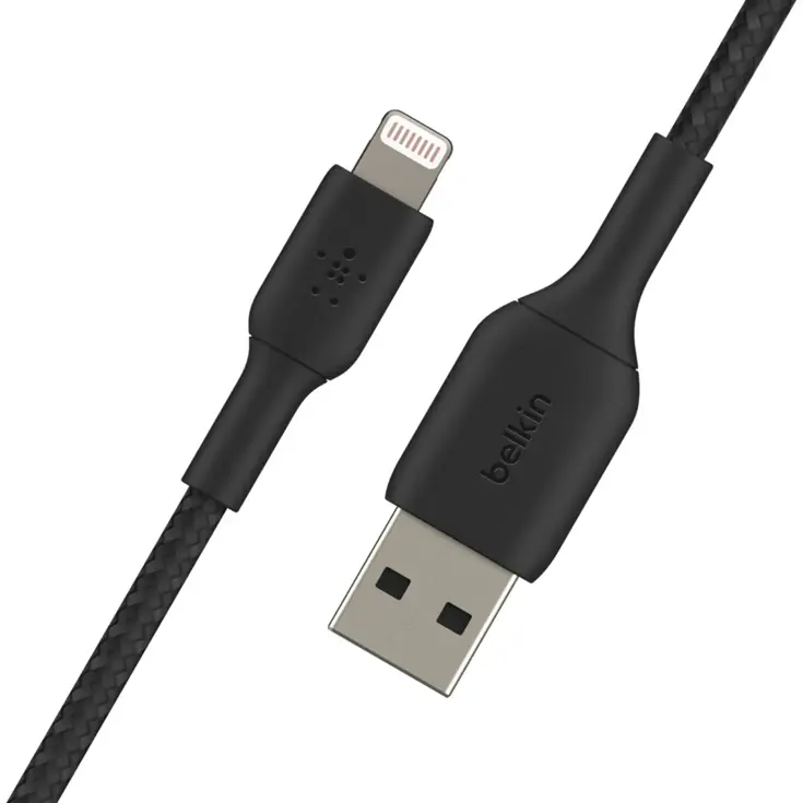 Belkin Lightning naar USB kabel Gevlochten