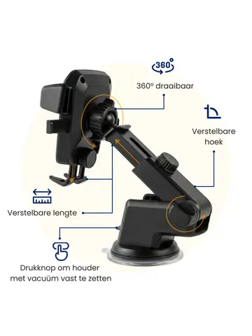 Telefoonhouder Auto voor Raam en Dashboard
