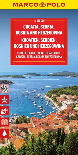Wegenkaart Kroatië - Servië