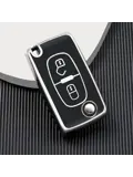 TPU Sleutelhoesje voor Peugeot zwart D2
