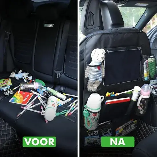 Auto Organizer Autostoel Zwart 2 stuks