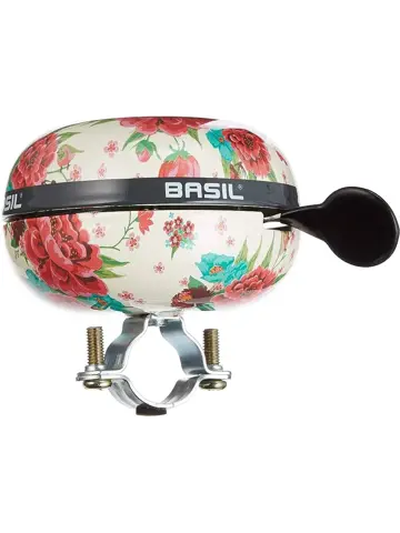 Basil Fietsbel Bloom 80 Mm - Wit Met Bloemen