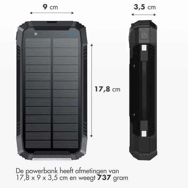 Solar Powerbank 30.000 mAh