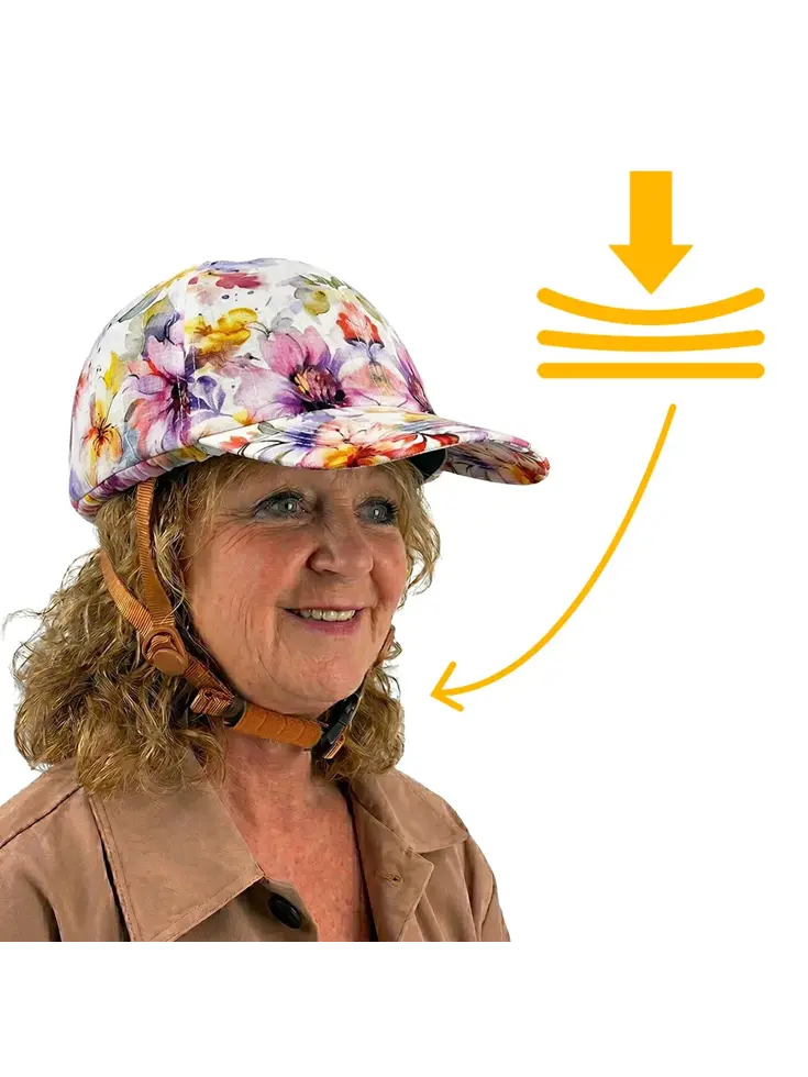 Vizorz SwitchCap fietshelm - Pink Flower Cap