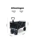 Bolderkar - 100L - 130KG - Zwart
