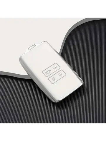 TPU Sleutelhoesje voor Renault wit A4