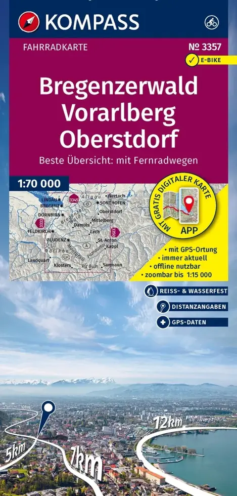 Fietskaart FK 3357 Bregenzerwald - Vorarlberg