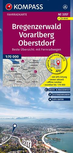 Fietskaart FK 3357 Bregenzerwald - Vorarlberg
