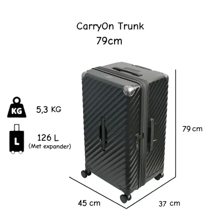 Trunk 79cm Grote harde koffer 126 liter