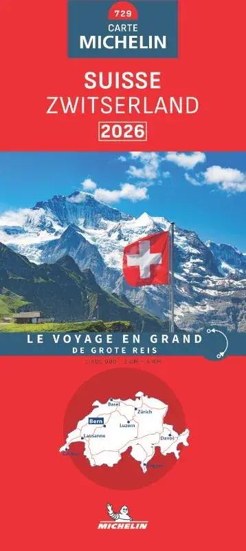 Michelin wegenkaart 729 Zwitserland 2026 