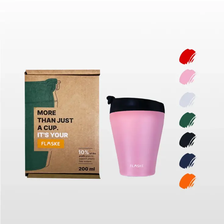 FLASKE 200ML  RVS Koffiebeker to Go