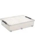 Q-line - Rollerbox - 60L transparant/grijs