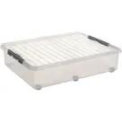Q-line - Rollerbox - 60L transparant/grijs