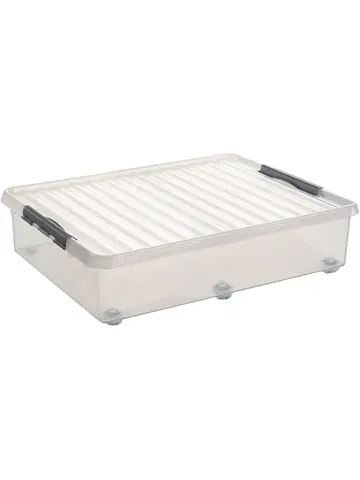 Q-line - Rollerbox - 60L transparant/grijs
