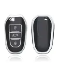 TPU Sleutelhoesje voor Peugeot zwart B3