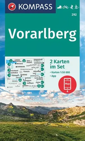 Kompass wandelkaart 292 Vorarlberg