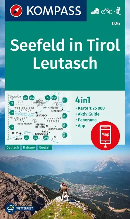 Wandelkaart WK026 Seefeld in Tirol