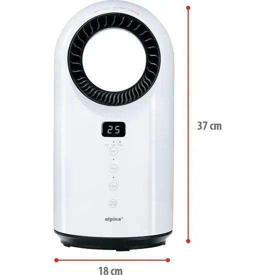 Bladloze ventilatorkachel 1500 W