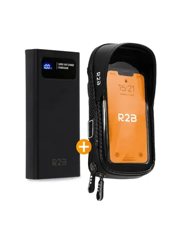 Telefoonhouder Fiets +Powerbank 10000 mAh