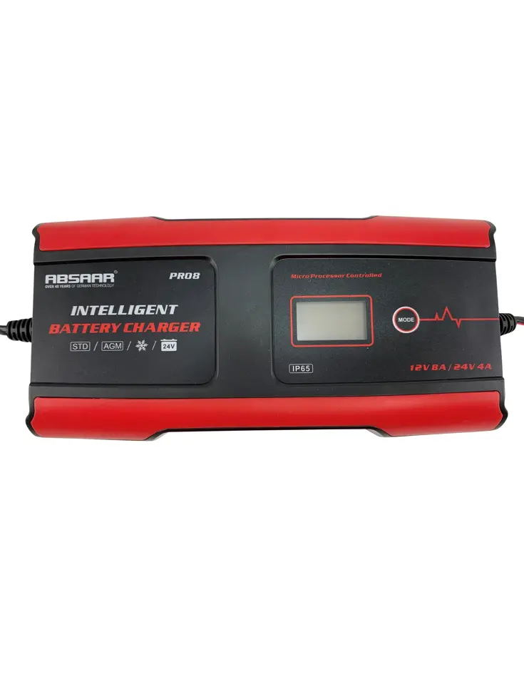 Processor gestuurde acculader 12V/24V 8A