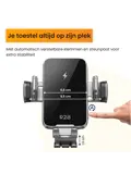 Auto Zuignap met Draadloze Oplader