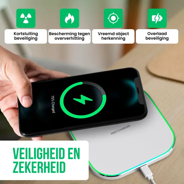 Draadloze Oplader - Wit