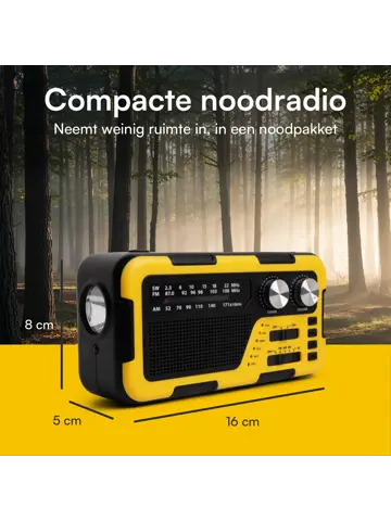 Noodradio Opwindbaar en Batterij