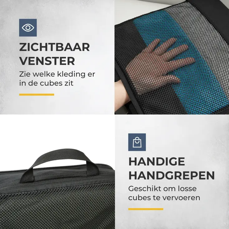 Packing Cubes Set met Compressie - 7 Delig